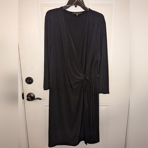 Black Label by Evan Picone Cross Tie Dress, size 18, black